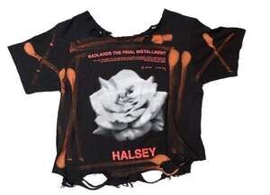 Custom Bleach and Distressed Crop Top- Halsey Badlands The Final Installment 201